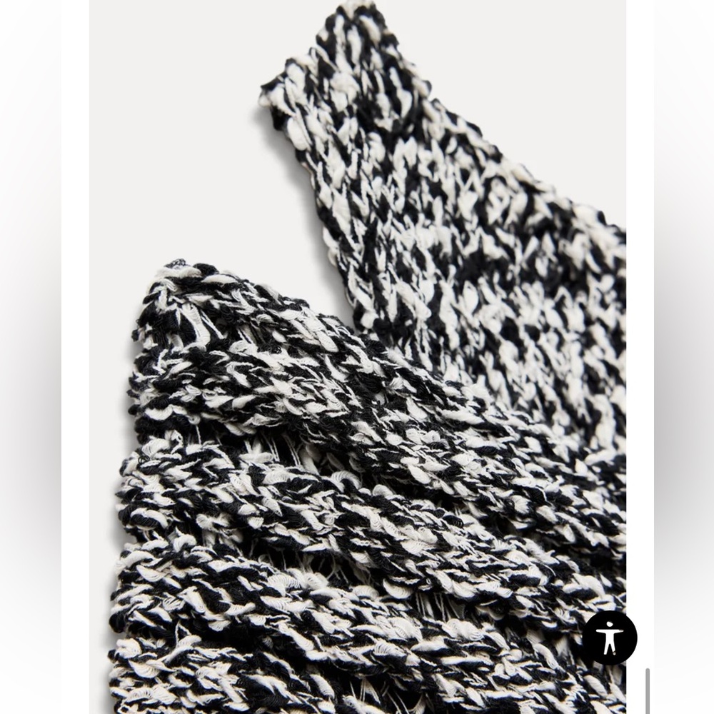 Zara ASYMMETRIC KNIT TOP Size Large NWT - Picture 6 of 7